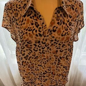 Cabi animal print top